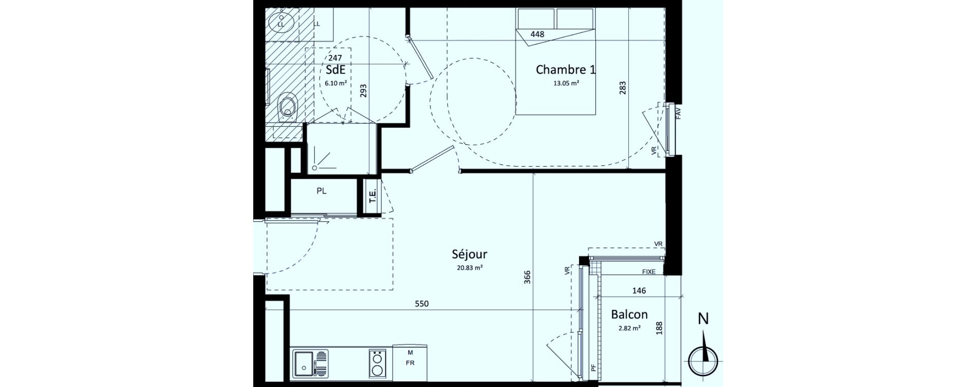 Appartement T2 de 39,97 m2 &agrave; Brest Lambezellec