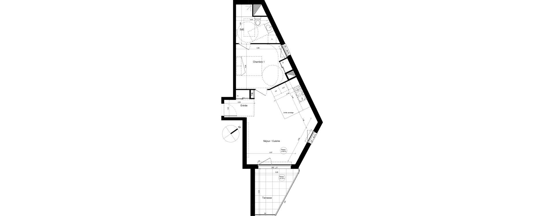 Appartement T2 de 46,47 m2 &agrave; Brest Cerdan