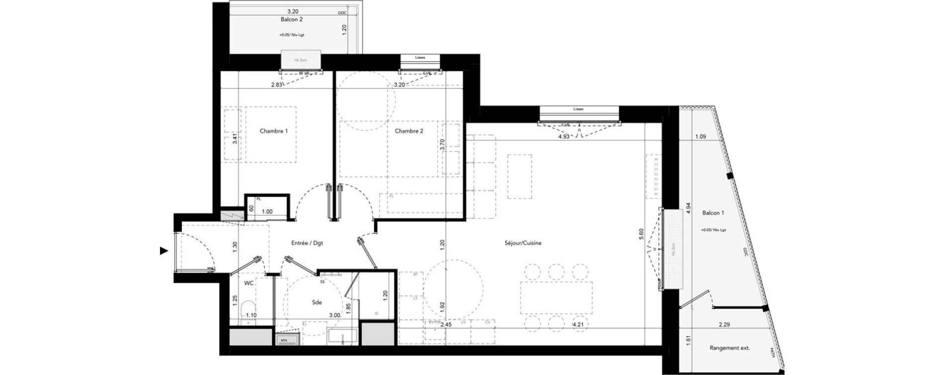 Appartement T3 de 67,80 m2 &agrave; Brest Les capucins