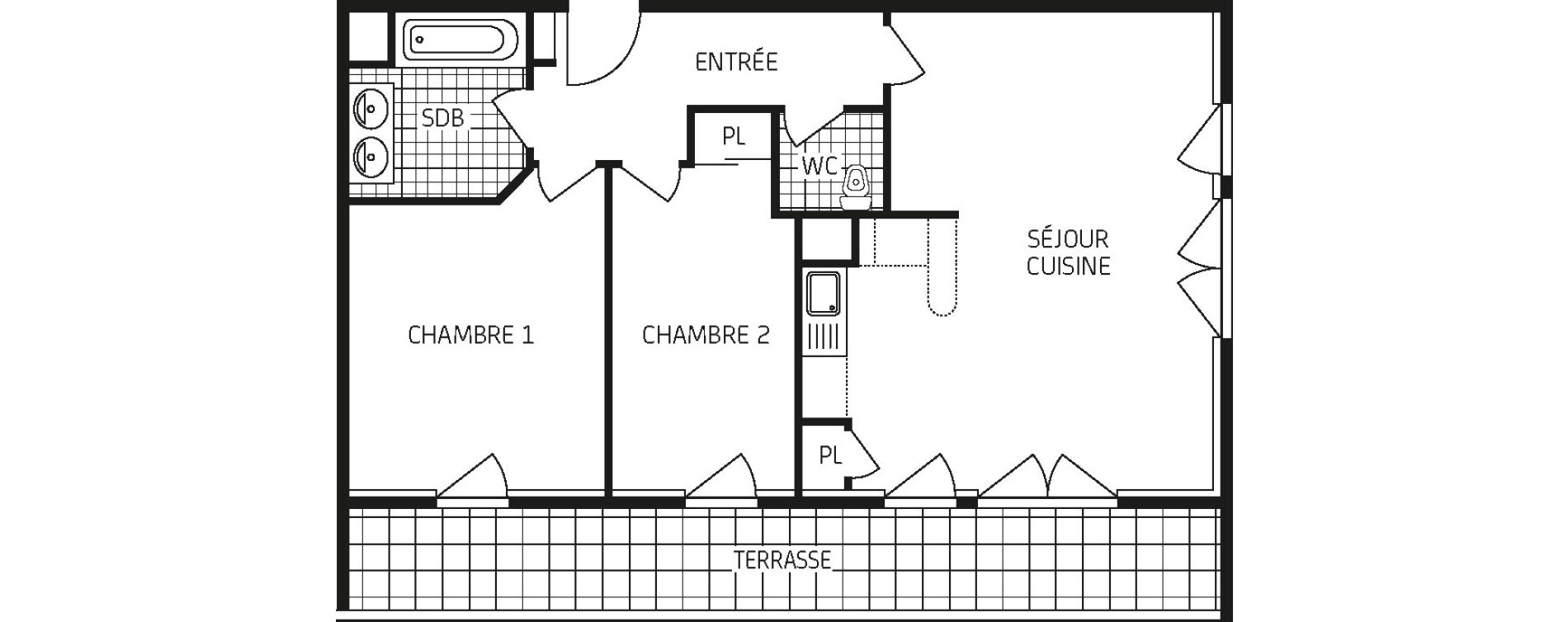 Appartement T3 de 64,90 m2 &agrave; Concarneau Centre