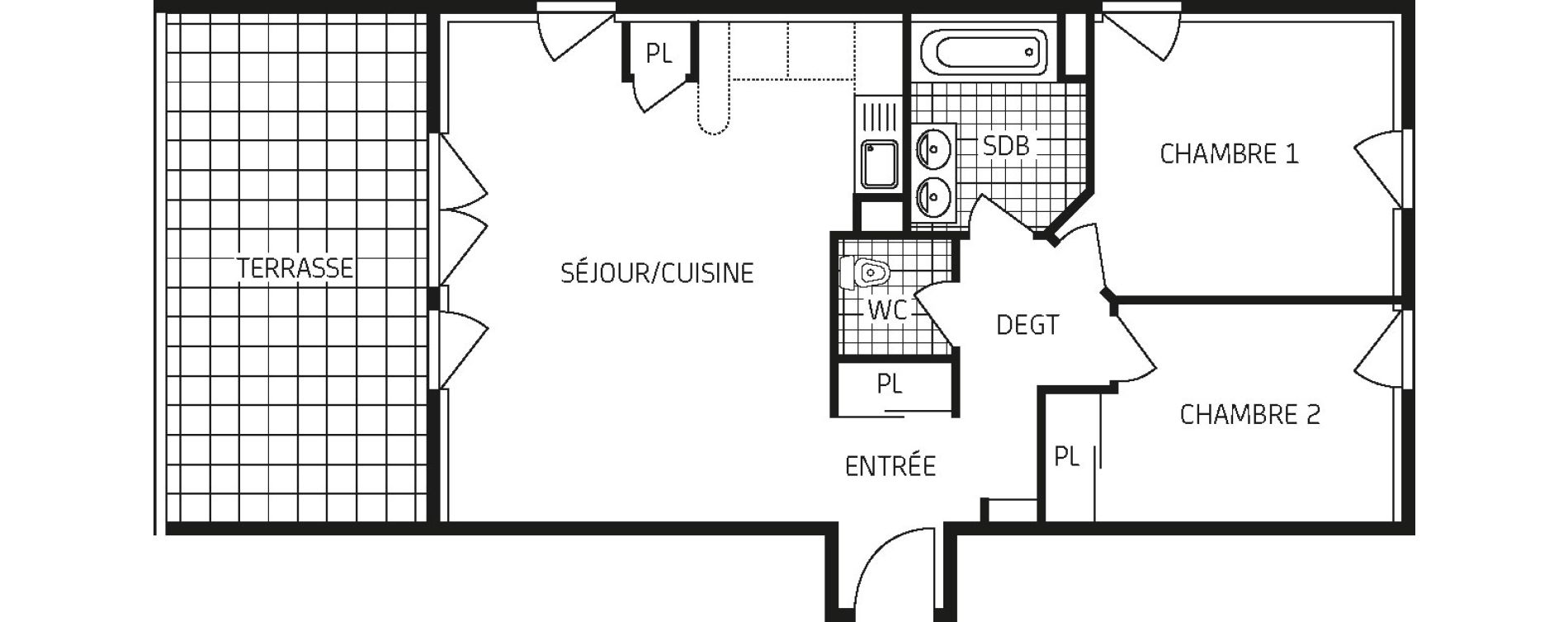 Appartement T3 de 63,35 m2 &agrave; Concarneau Centre