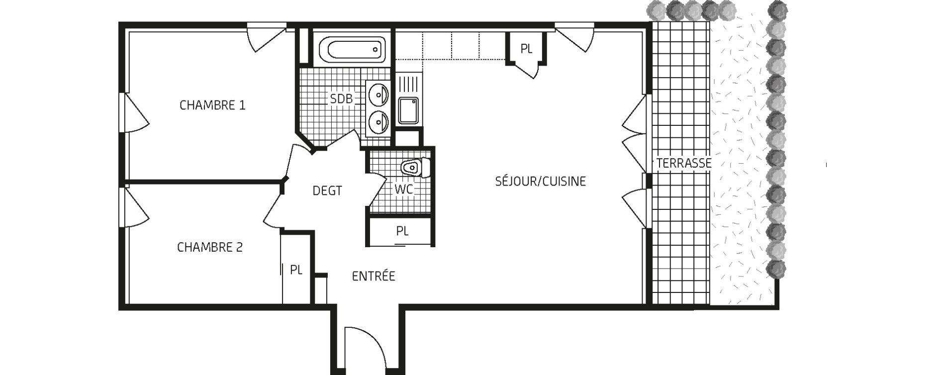 Appartement T3 de 64,36 m2 &agrave; Concarneau Centre
