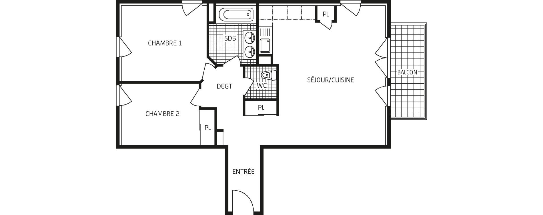 Appartement T3 de 66,18 m2 &agrave; Concarneau Centre