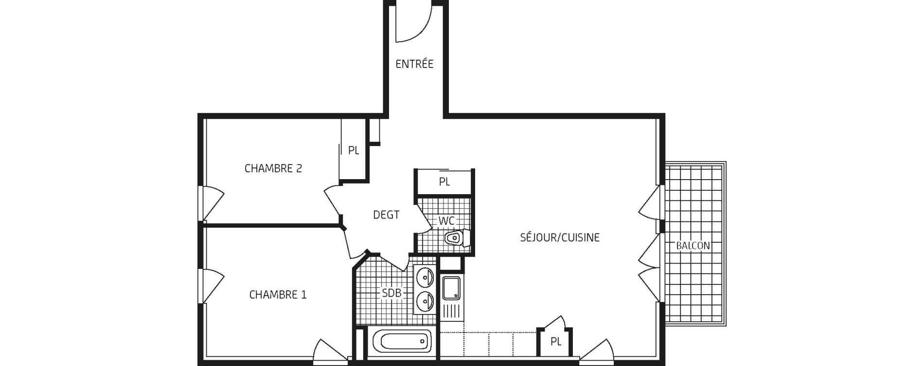 Appartement T3 de 66,17 m2 &agrave; Concarneau Centre