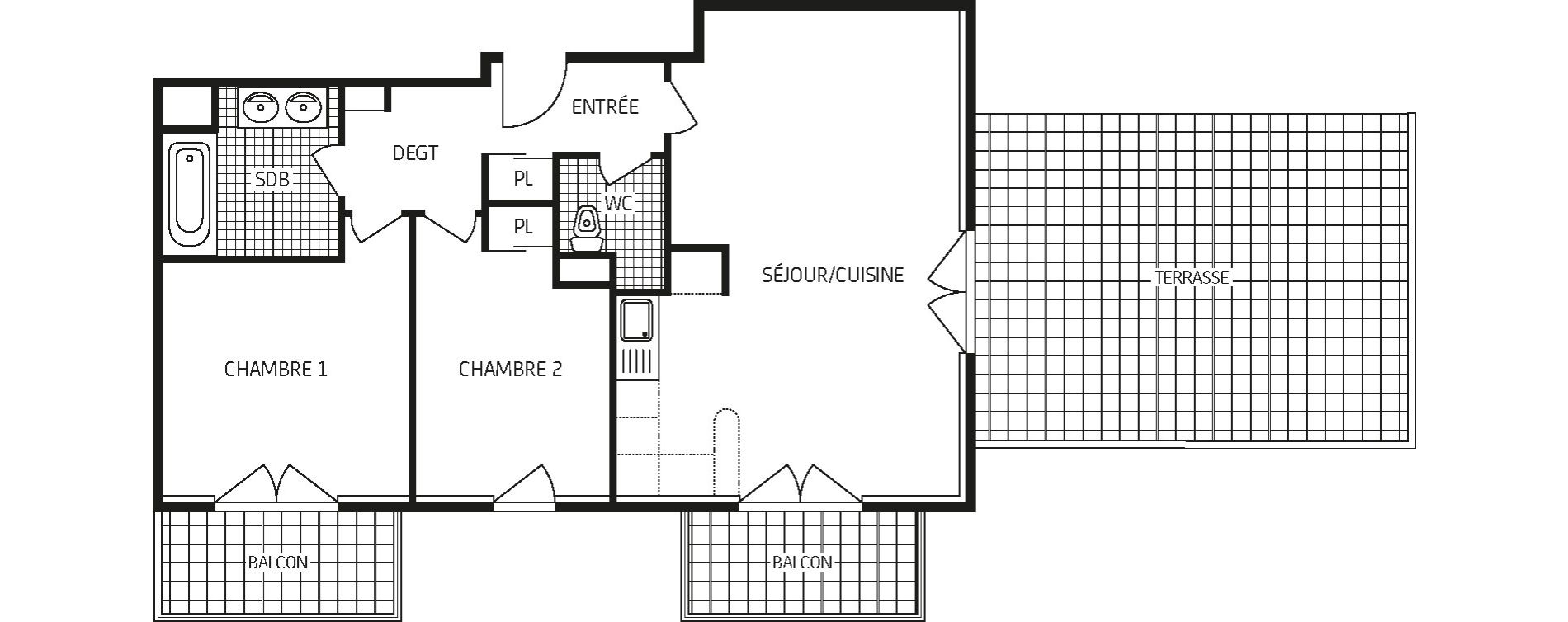 Appartement T3 de 64,25 m2 &agrave; Concarneau Centre
