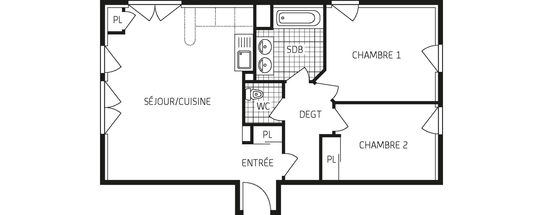Appartement T3 de 62,86 m2 &agrave; Concarneau Centre