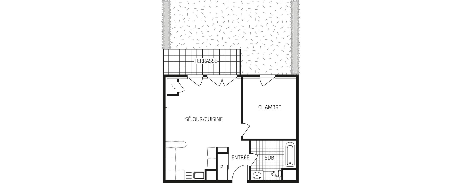 Appartement T2 de 45,47 m2 &agrave; Concarneau Centre