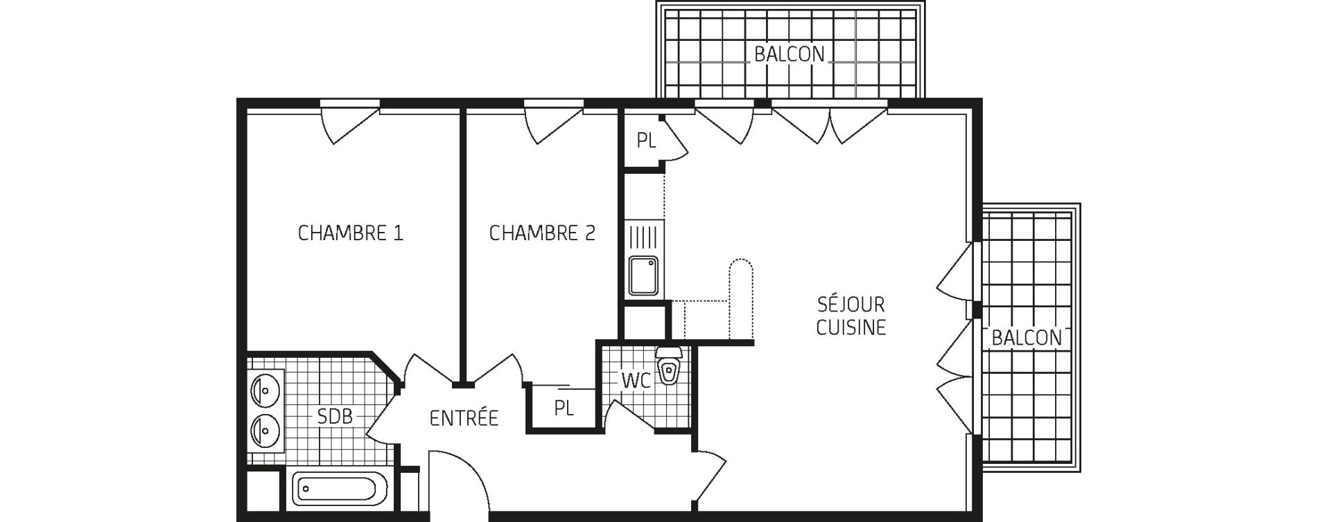 Appartement T3 de 64,56 m2 &agrave; Concarneau Centre