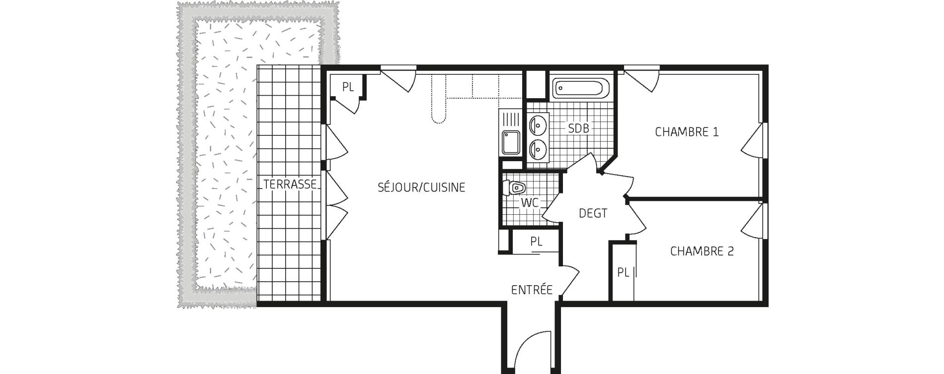 Appartement T3 de 63,59 m2 &agrave; Concarneau Centre