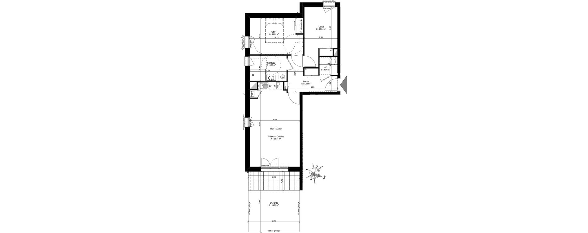 Appartement T3 de 60,55 m2 &agrave; Douarnenez Centre