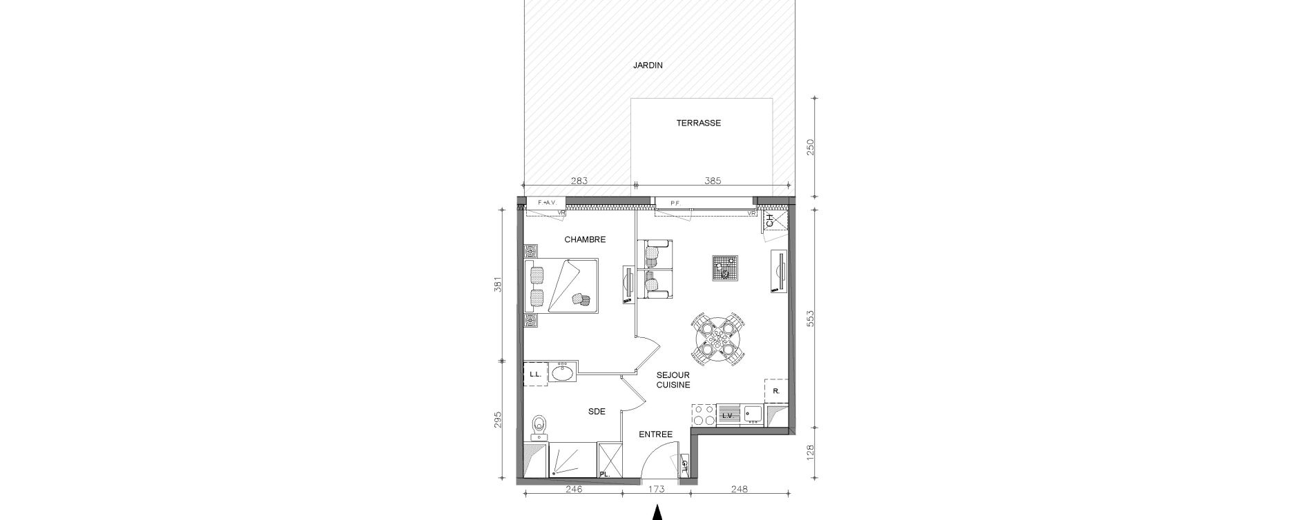 Appartement T2 de 41,13 m2 &agrave; Guilers Centre