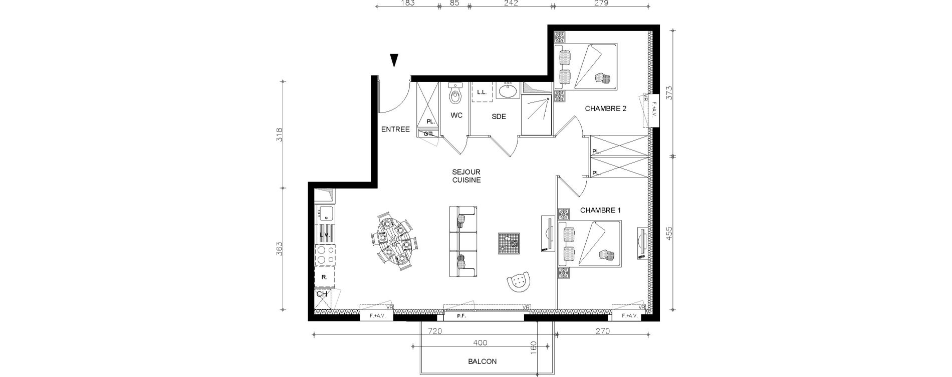 Appartement T3 de 64,35 m2 &agrave; Guilers Centre
