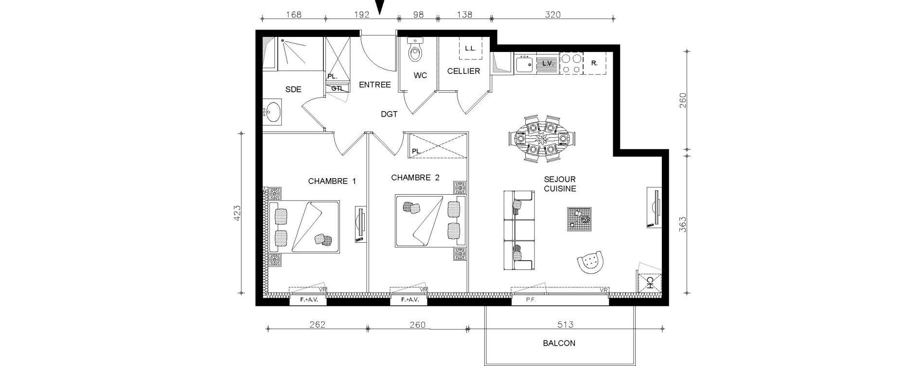 Appartement T3 de 64,20 m2 &agrave; Guilers Centre