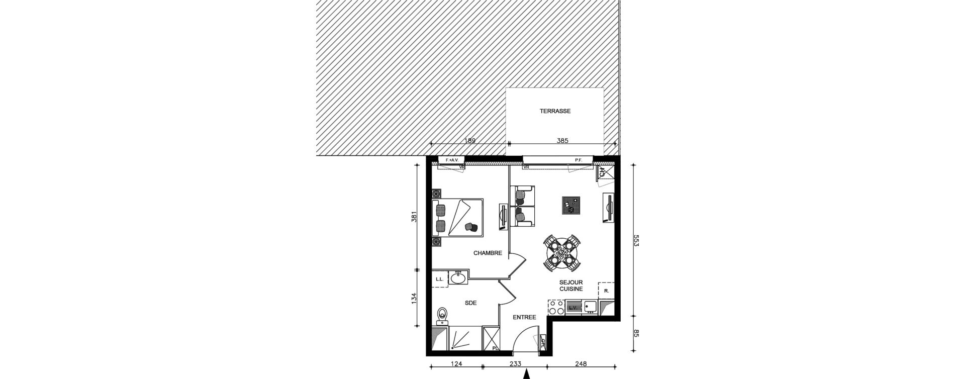 Appartement T2 de 41,13 m2 &agrave; Guilers Centre