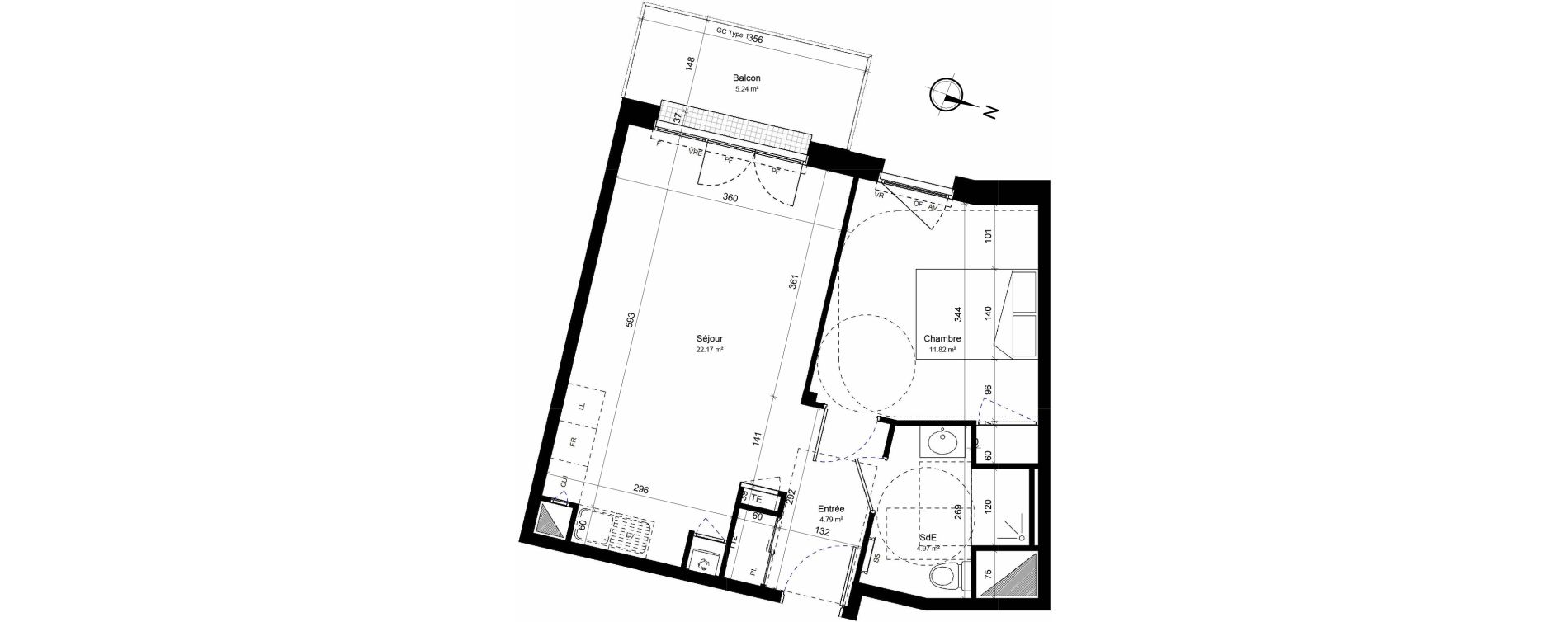 Appartement T2 de 43,75 m2 &agrave; Guilvinec Le guilvinec