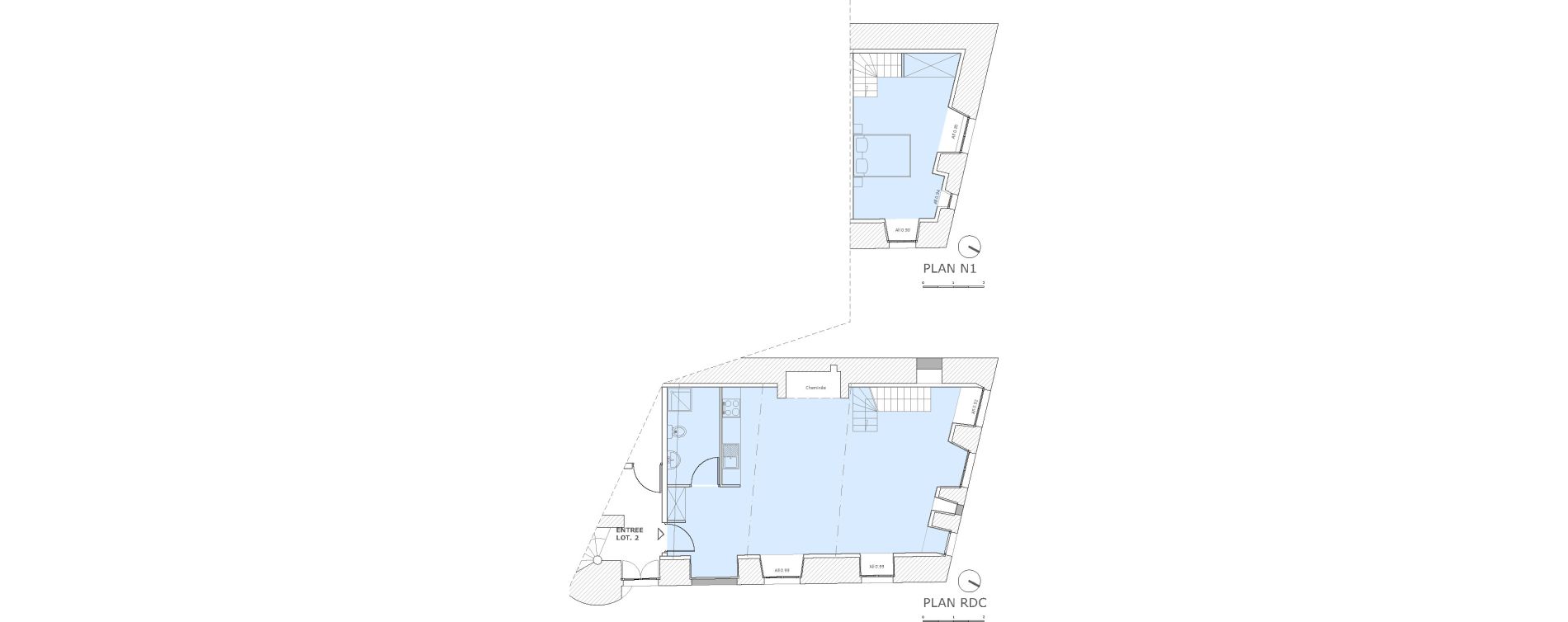 Duplex T2 de 64,30 m2 &agrave; Landerneau Landerneau centre