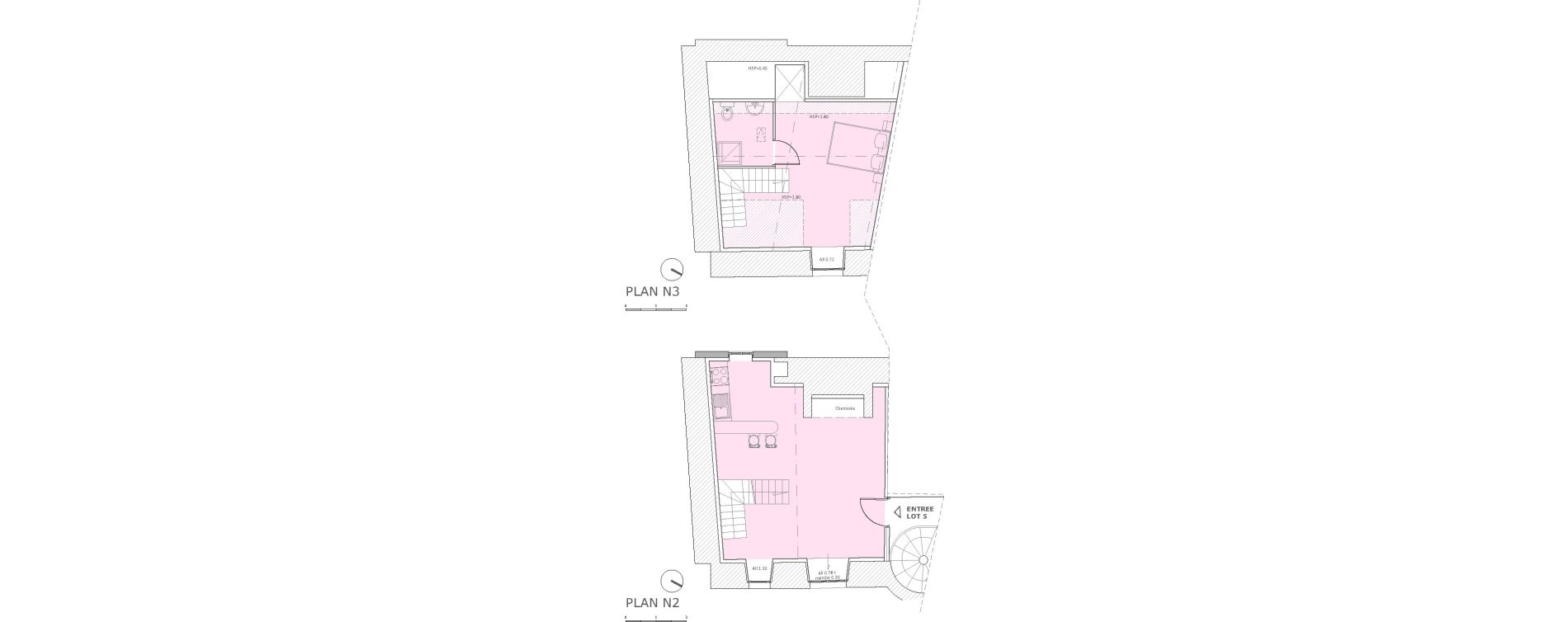 Duplex T2 de 44,71 m2 &agrave; Landerneau Landerneau centre