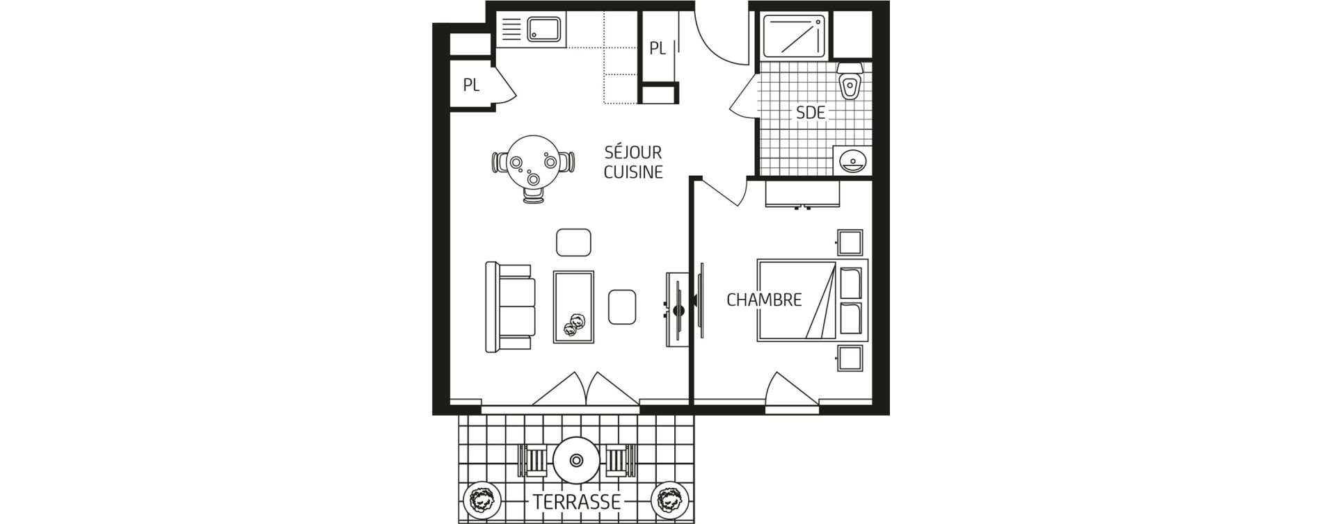 Appartement T2 de 45,52 m2 &agrave; Quimper Kervillou - quistinidal