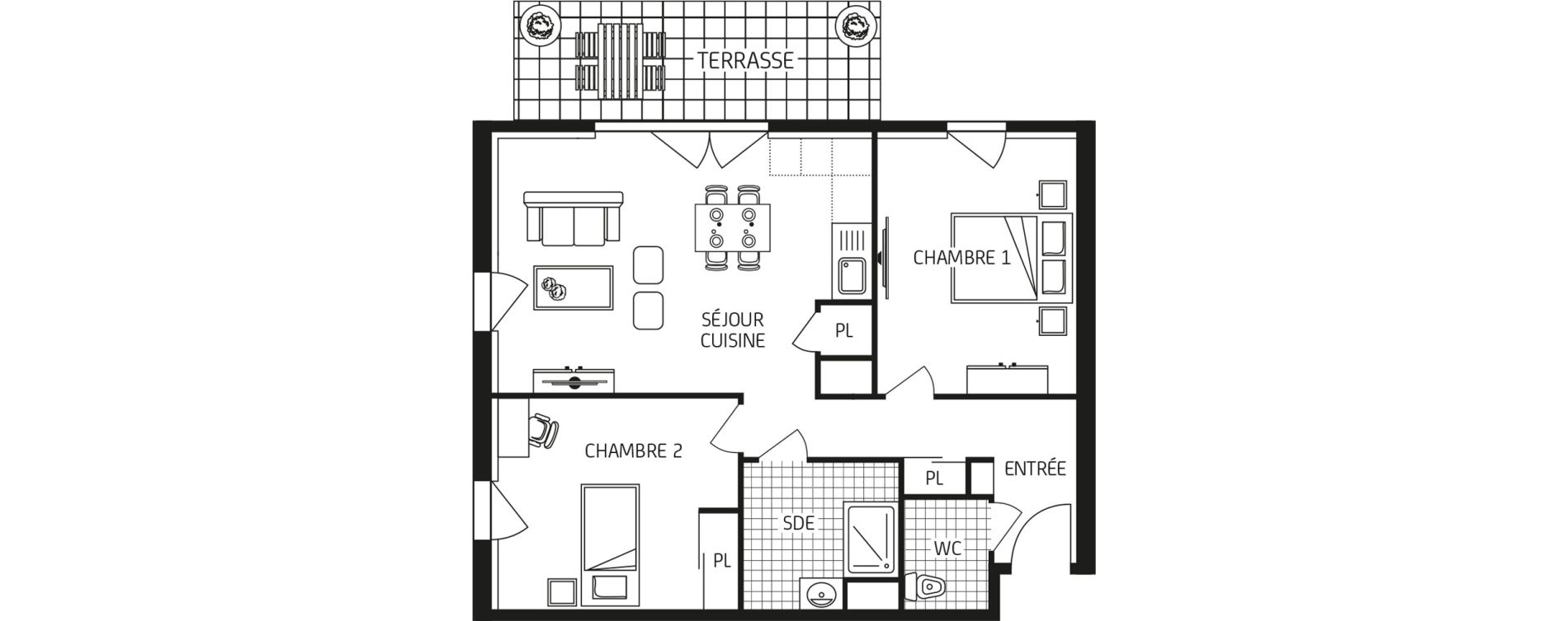 Appartement T3 de 62,23 m2 &agrave; Quimper Kervillou - quistinidal