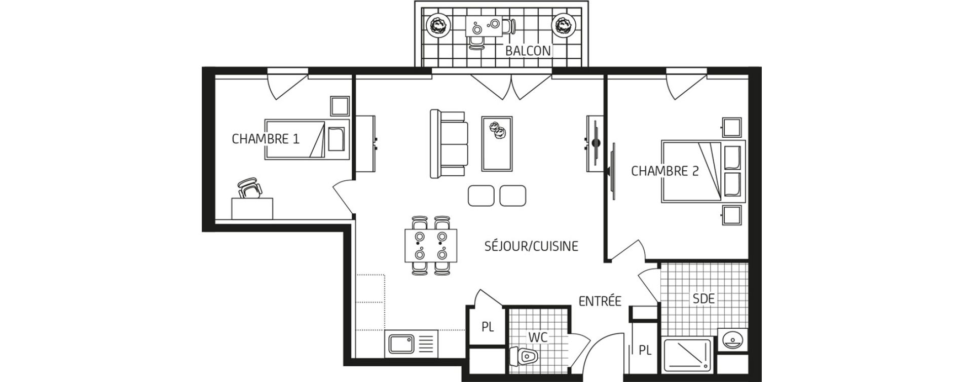 Appartement T3 de 63,63 m2 &agrave; Quimper Kervillou - quistinidal