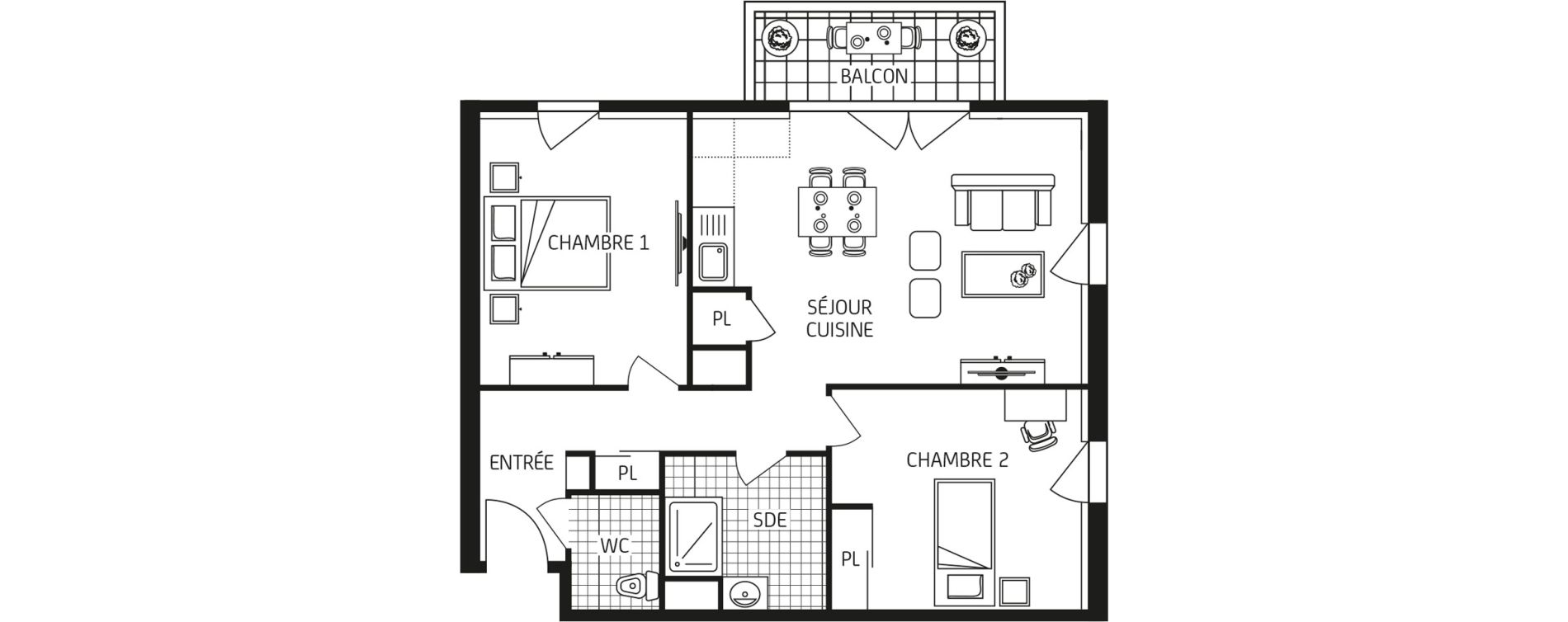 Appartement T3 de 62,23 m2 &agrave; Quimper Kervillou - quistinidal