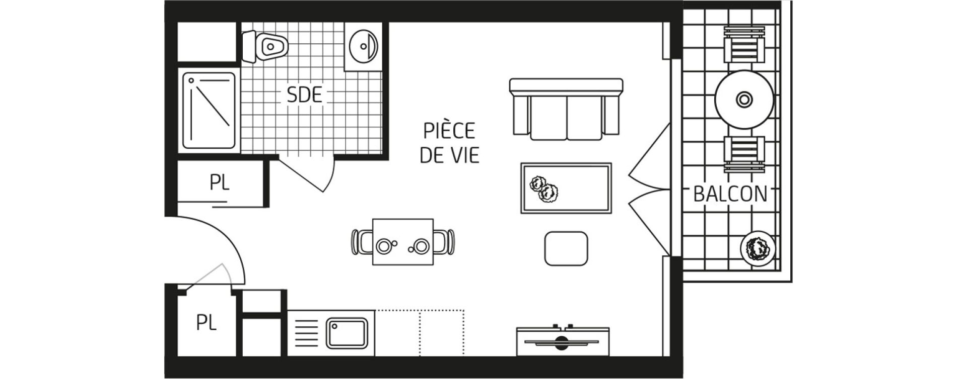 Appartement T1 bis de 28,54 m2 &agrave; Quimper Kervillou - quistinidal