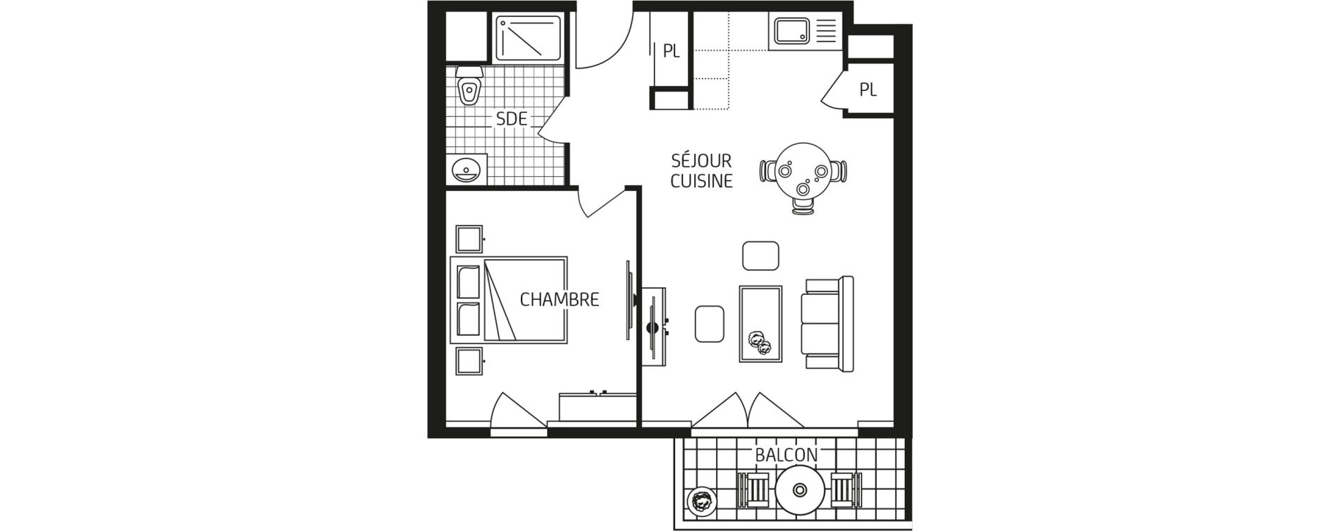 Appartement T2 de 45,52 m2 &agrave; Quimper Kervillou - quistinidal