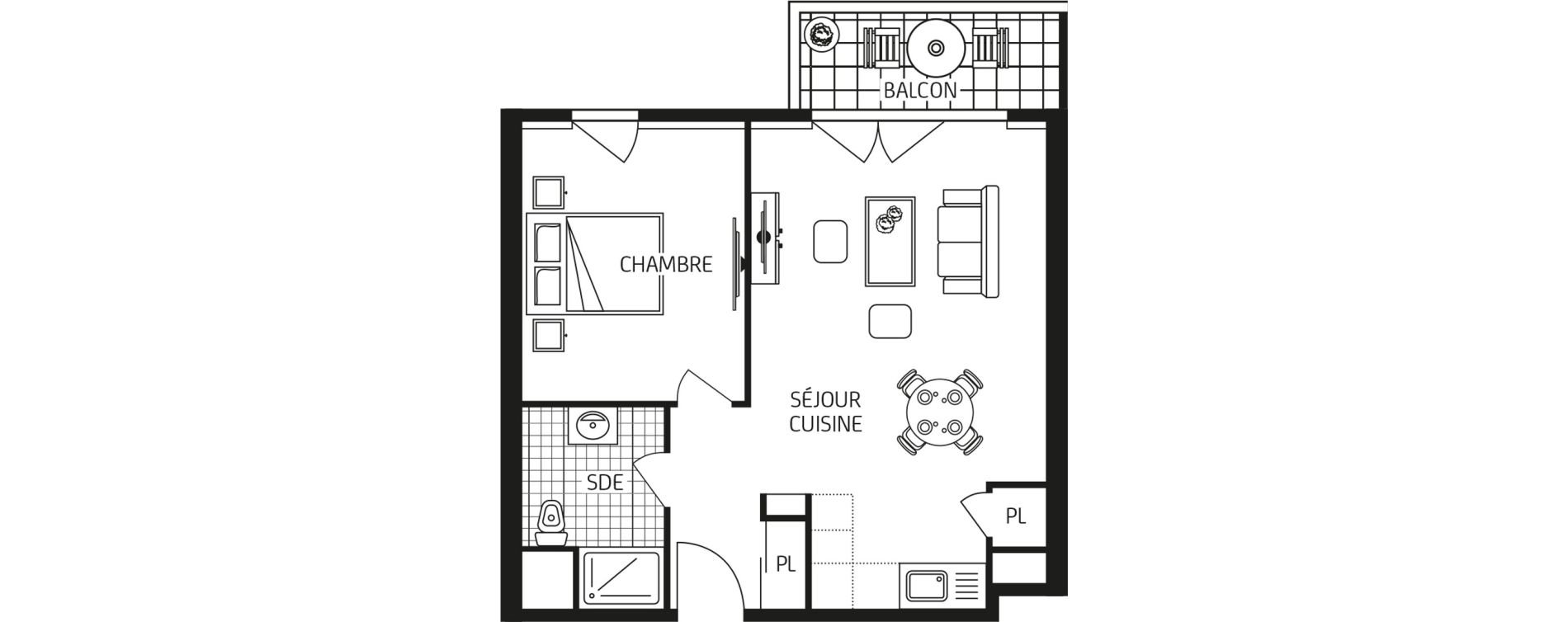 Appartement T2 de 45,52 m2 &agrave; Quimper Kervillou - quistinidal