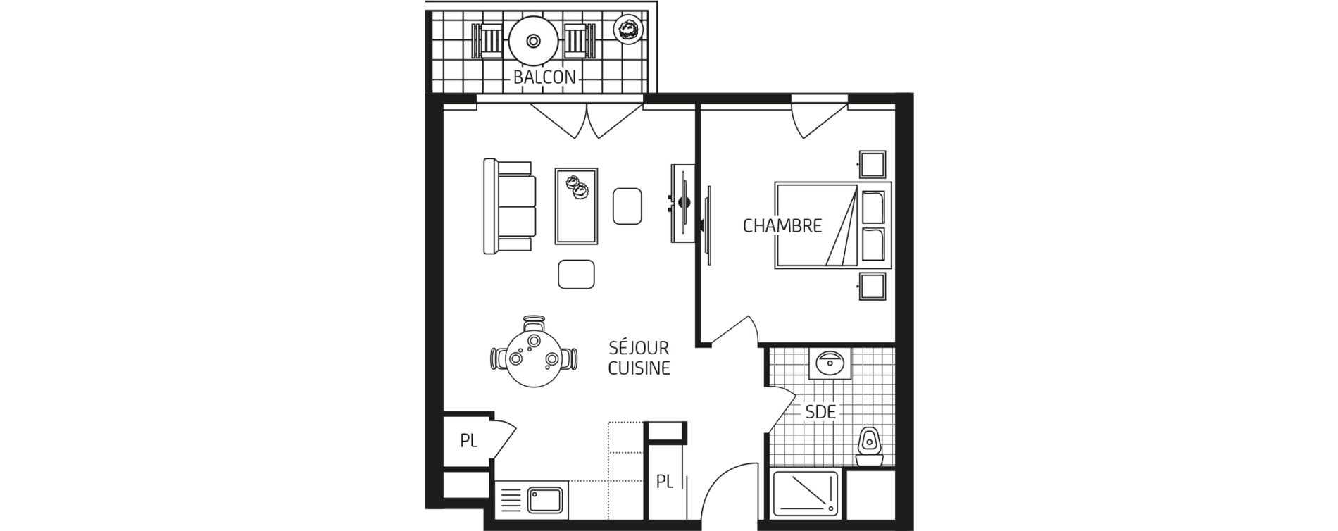 Appartement T2 de 45,52 m2 &agrave; Quimper Kervillou - quistinidal