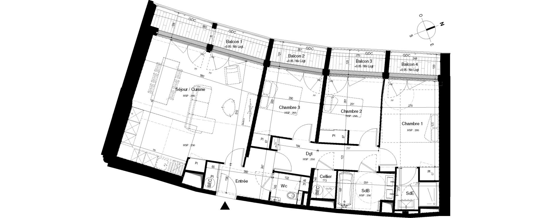 Appartement T4 de 92,28 m2 &agrave; Roscoff Centre