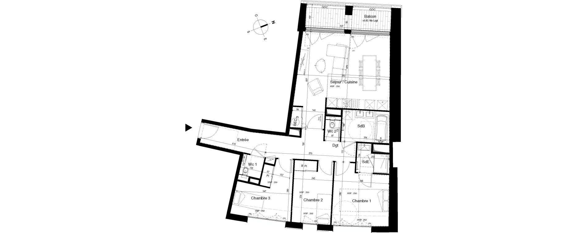 Appartement T4 de 87,18 m2 &agrave; Roscoff Centre