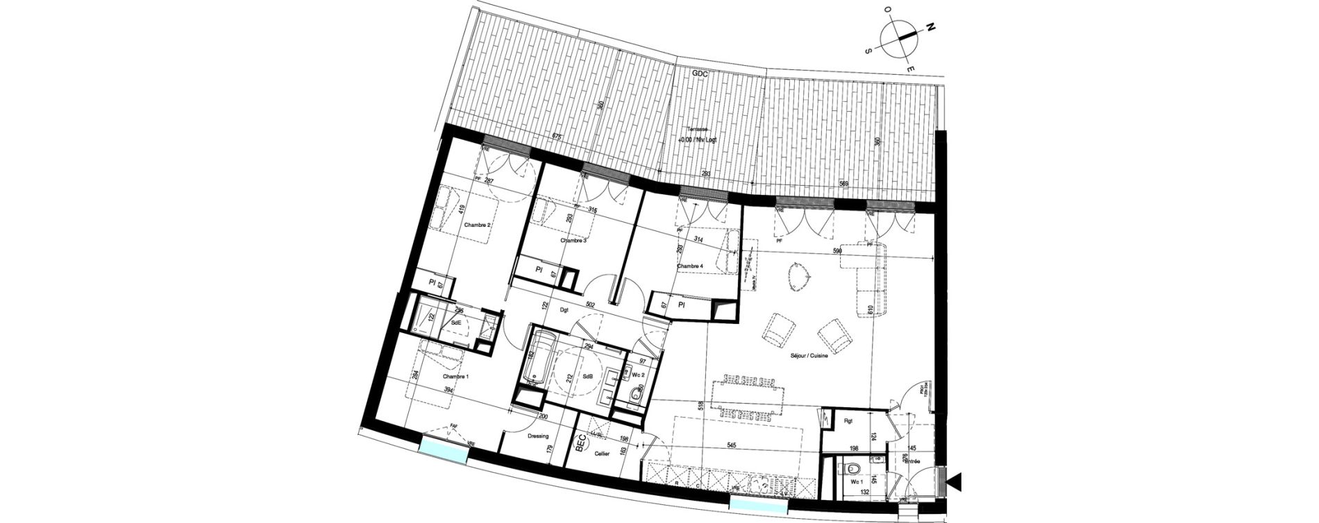 Appartement T5 de 138,71 m2 &agrave; Roscoff Centre