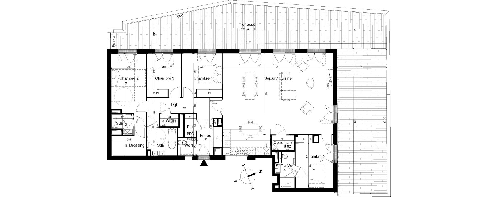 Appartement T5 de 156,36 m2 &agrave; Roscoff Centre
