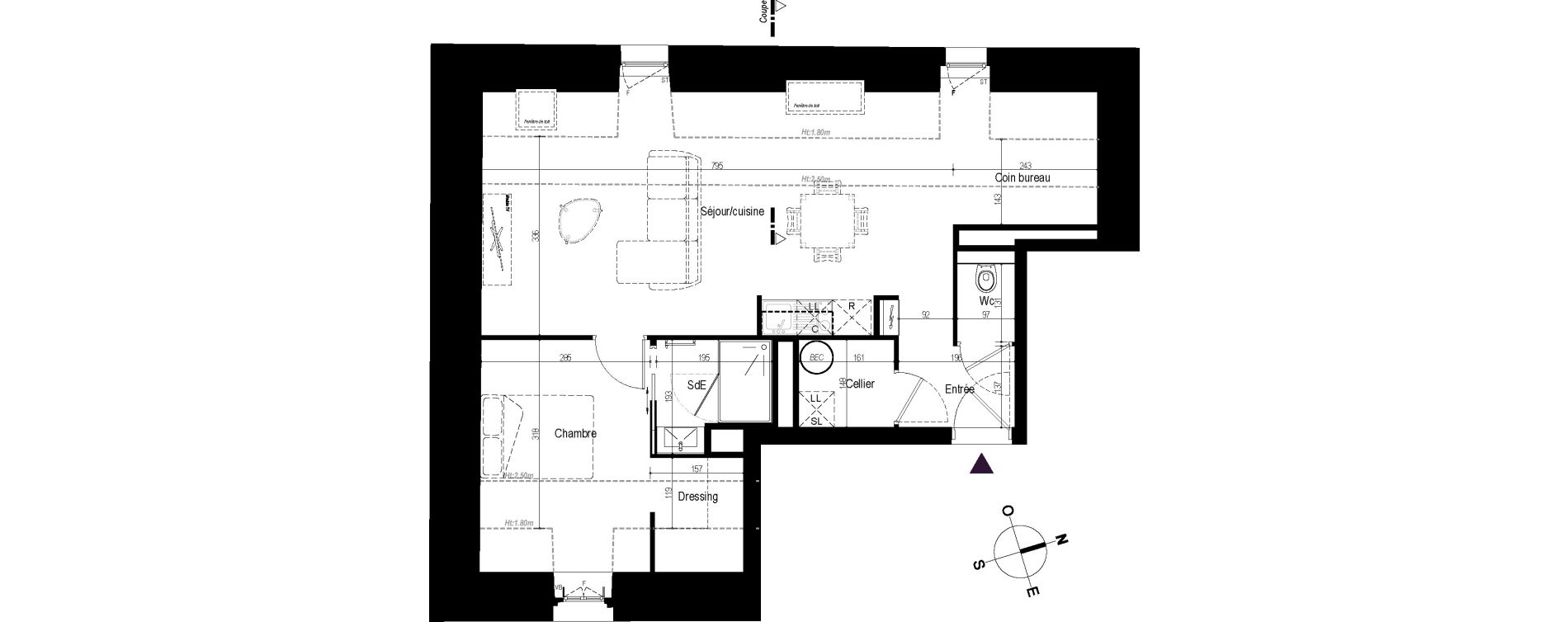 Appartement T2 de 53,20 m2 &agrave; Roscoff Centre