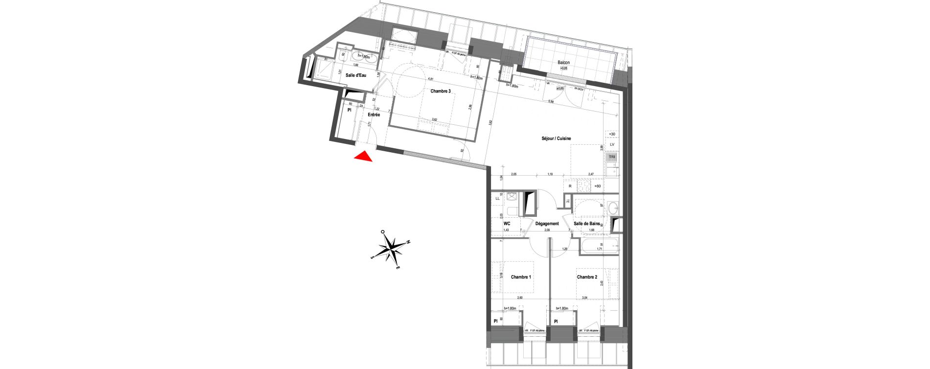 Appartement T4 de 83,32 m2 &agrave; Bruz La rabine