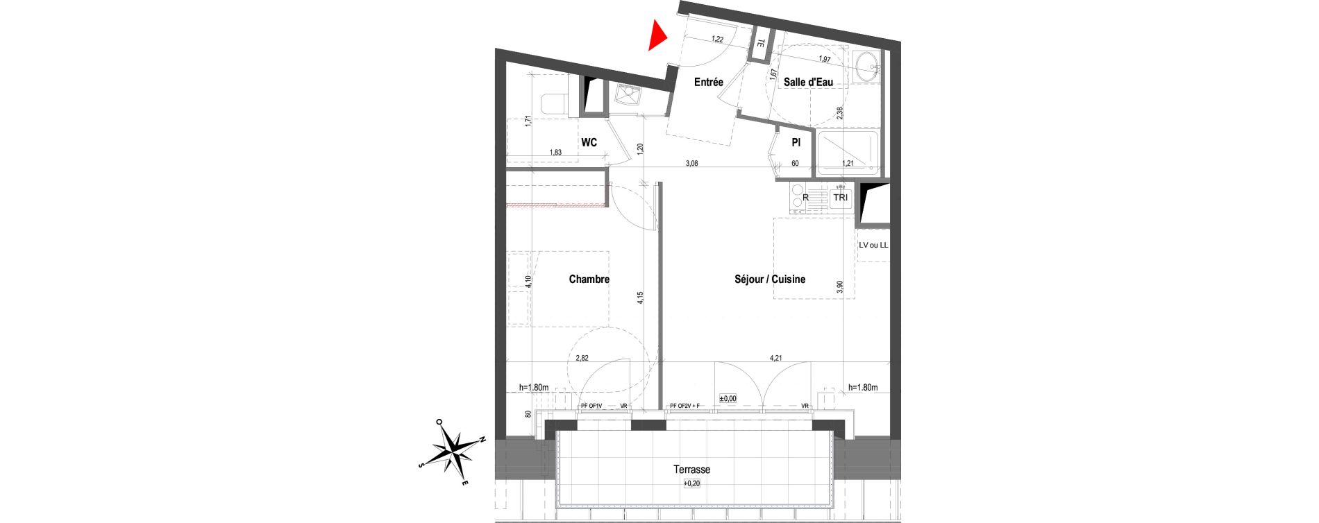 Appartement T2 de 43,27 m2 &agrave; Bruz La rabine
