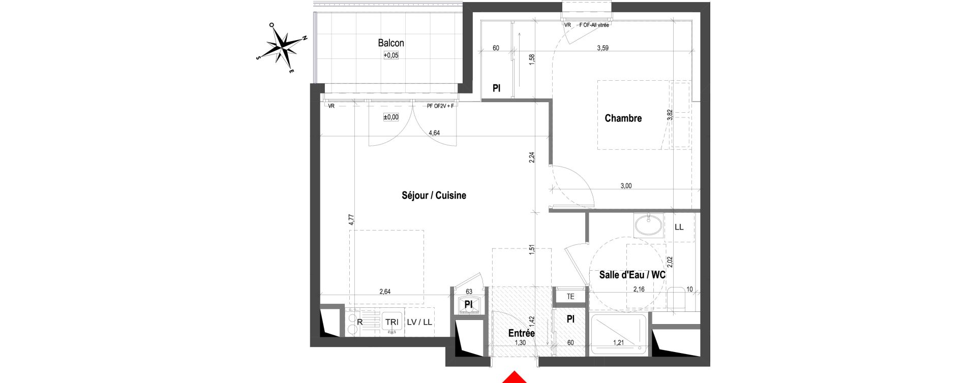 Appartement T2 de 42,50 m2 &agrave; Bruz La rabine