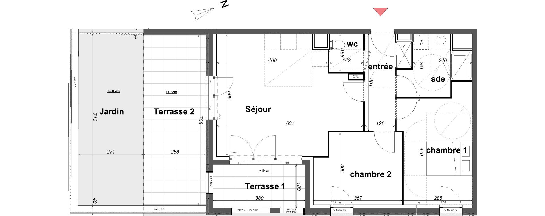 Appartement T3 de 63,94 m2 &agrave; Cancale Centre