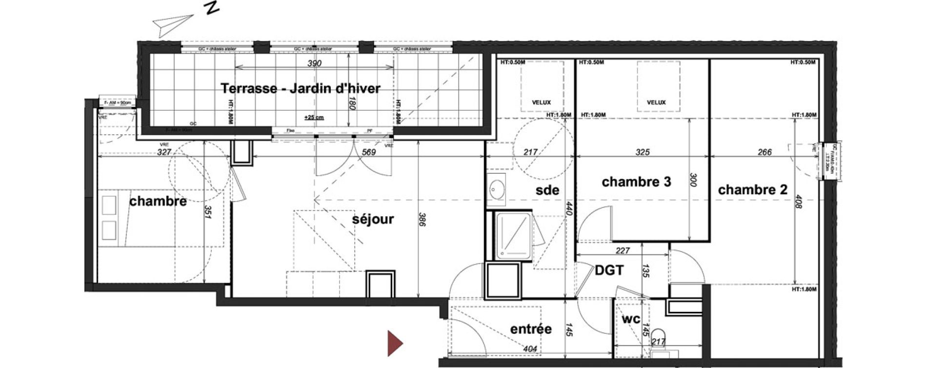Appartement T4 de 77,06 m2 &agrave; Cancale Centre