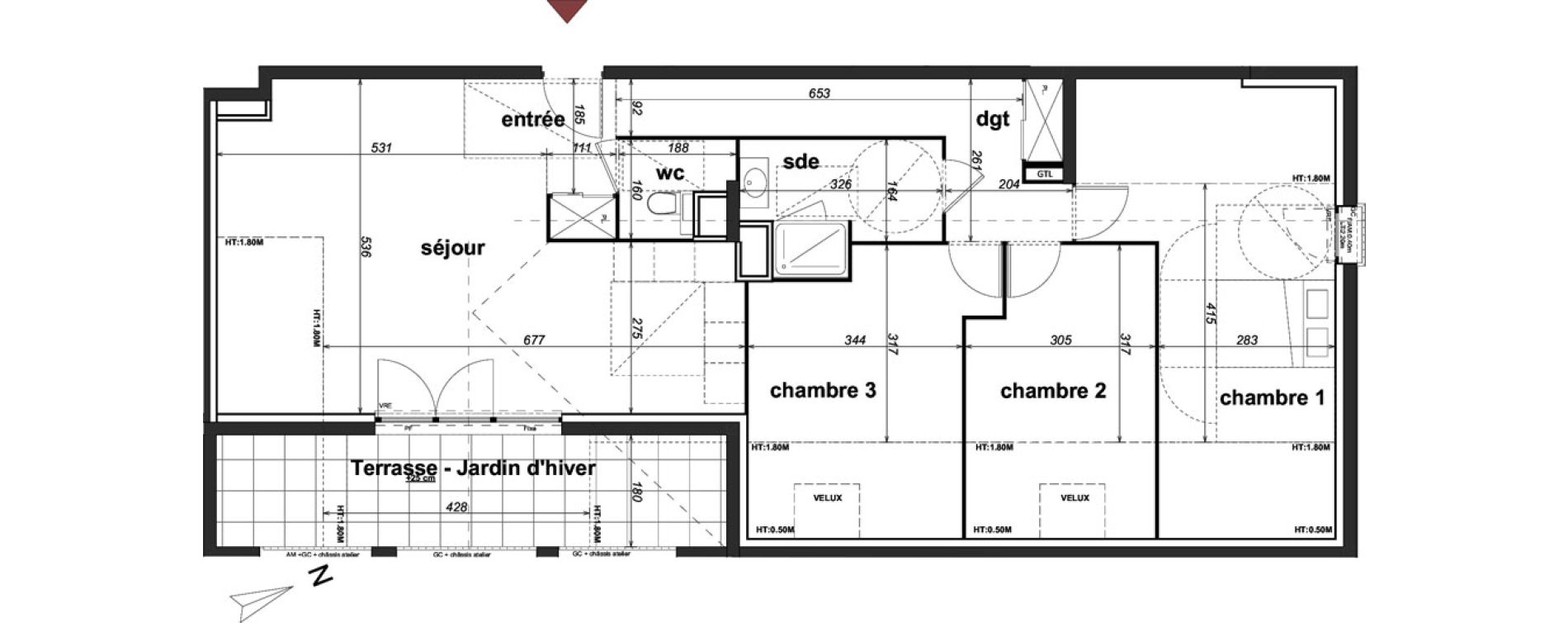 Appartement T4 de 84,98 m2 &agrave; Cancale Centre