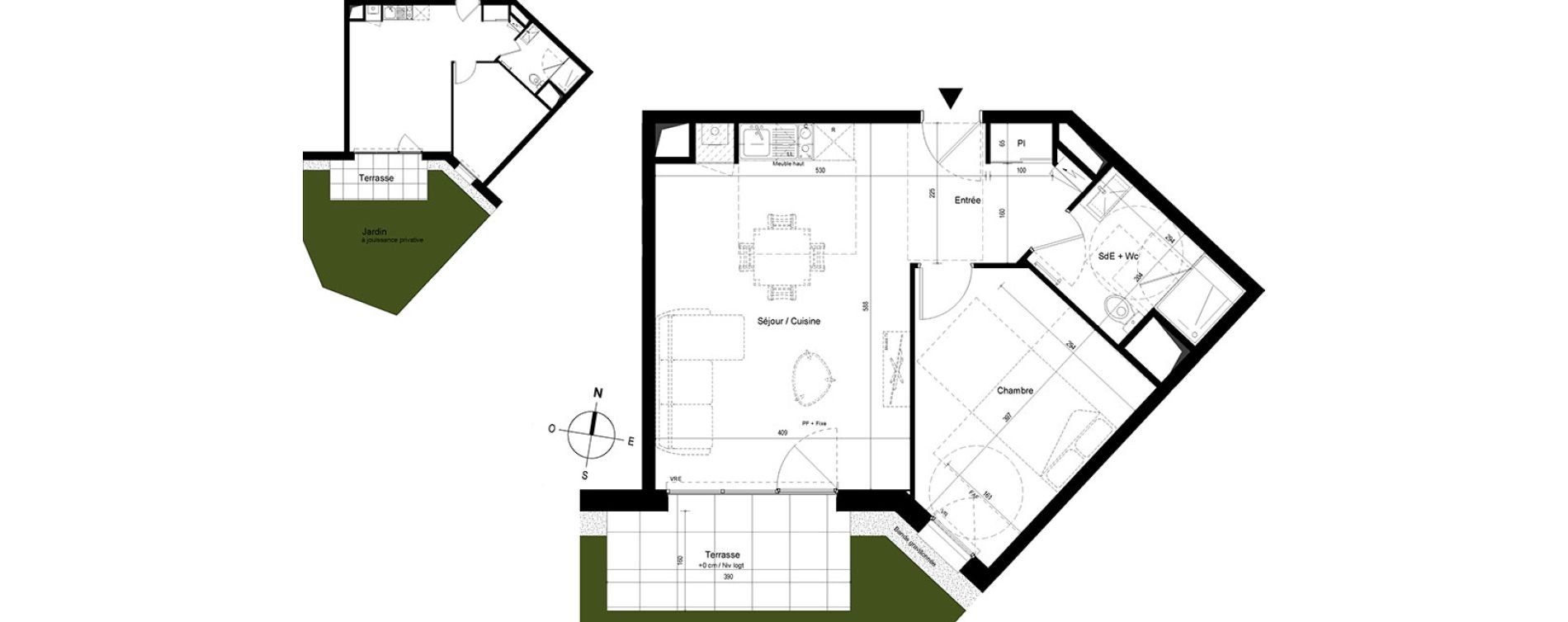 Appartement T2 de 46,14 m2 &agrave; Cesson-S&eacute;vign&eacute; Centre