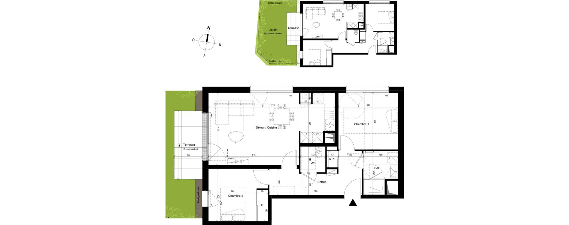 Appartement T3 de 63,37 m2 &agrave; Cesson-S&eacute;vign&eacute; Centre
