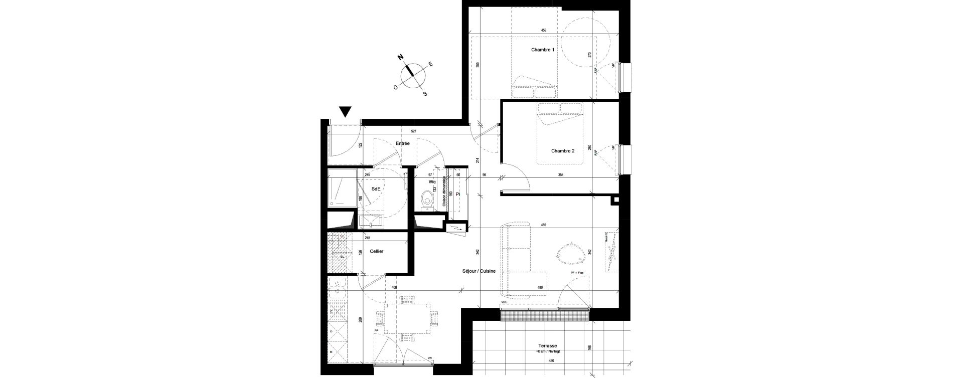 Appartement T3 de 68,63 m2 &agrave; Cesson-S&eacute;vign&eacute; Centre