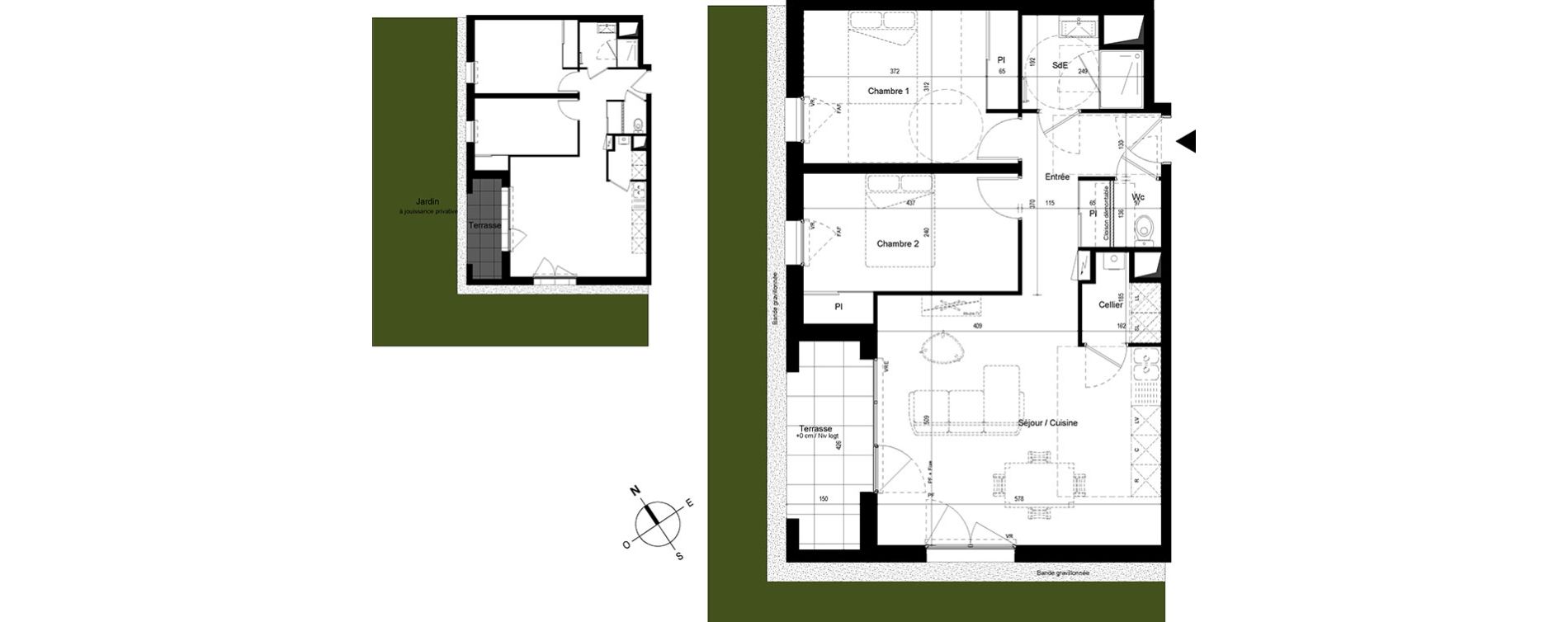 Appartement T3 de 67,87 m2 &agrave; Cesson-S&eacute;vign&eacute; Centre