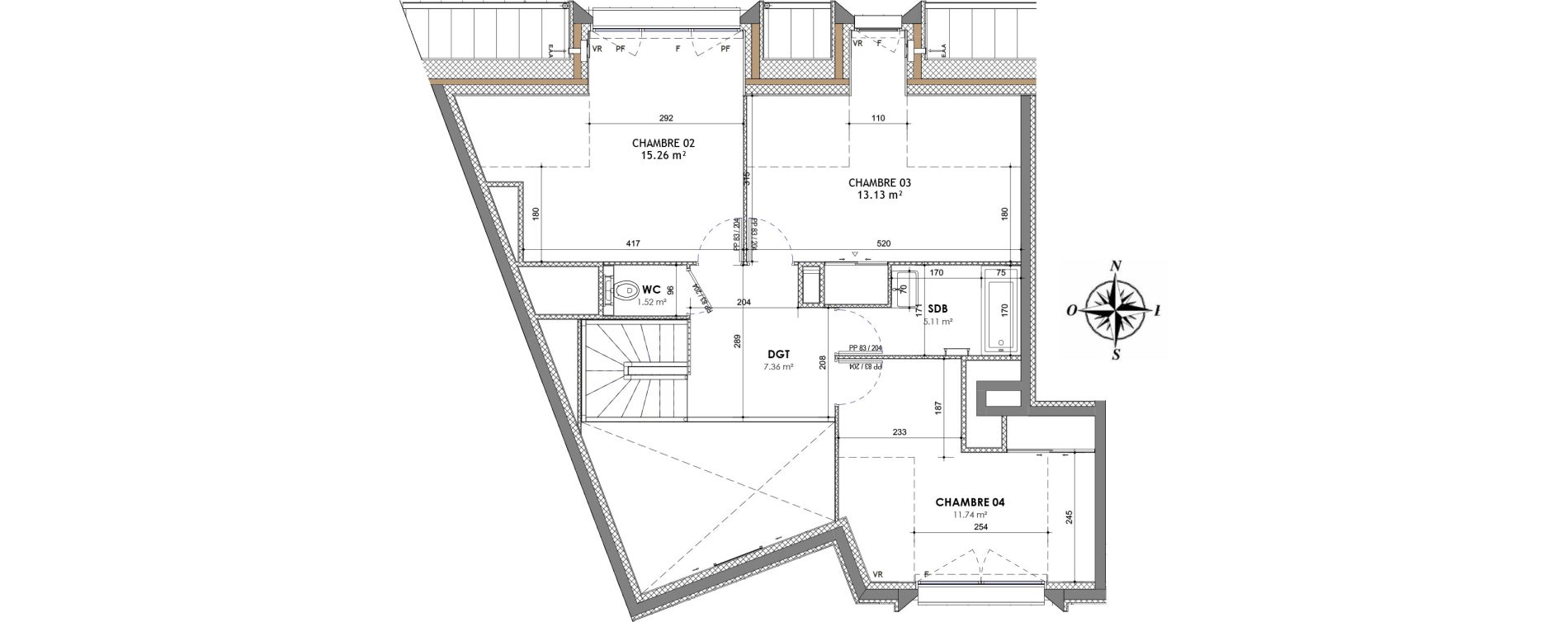 Appartement T5 de 118,84 m2 &agrave; Cesson-S&eacute;vign&eacute; Centre