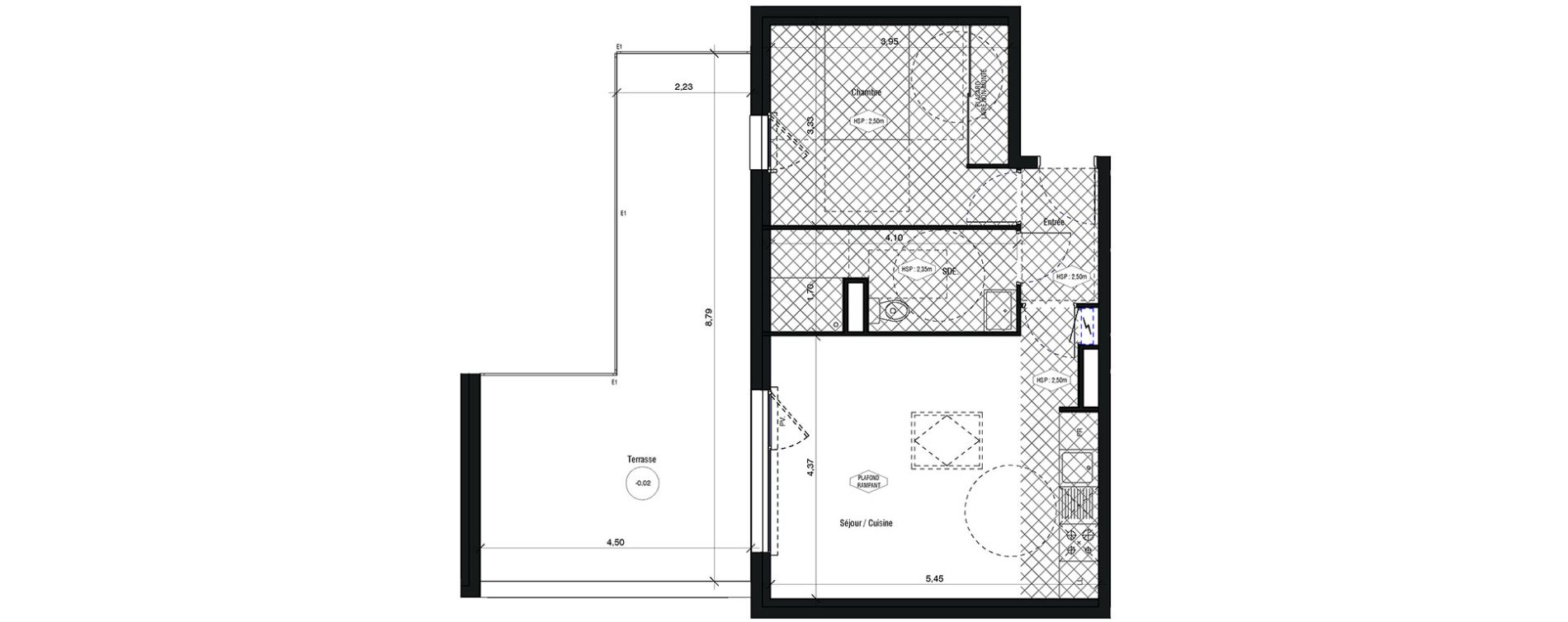 Appartement T2 de 46,53 m2 &agrave; Chantepie Centre