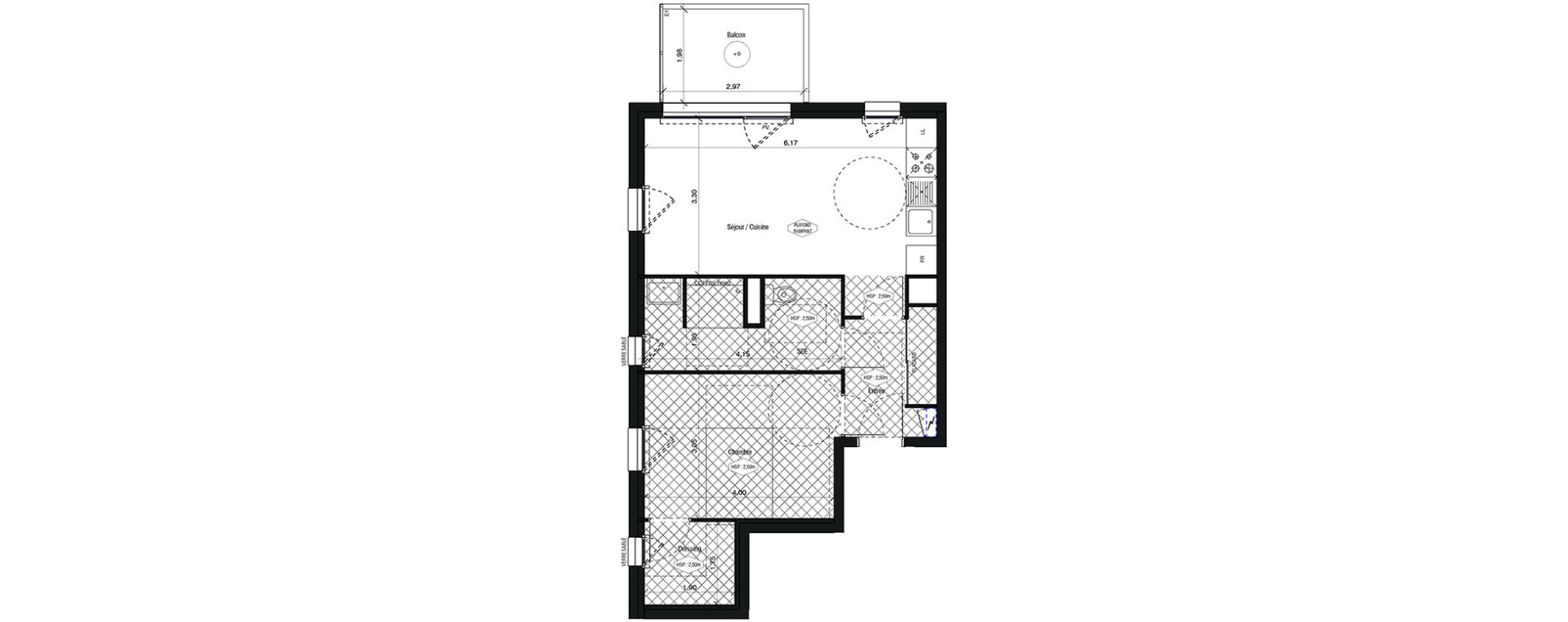 Appartement T2 de 49,52 m2 &agrave; Chantepie Centre