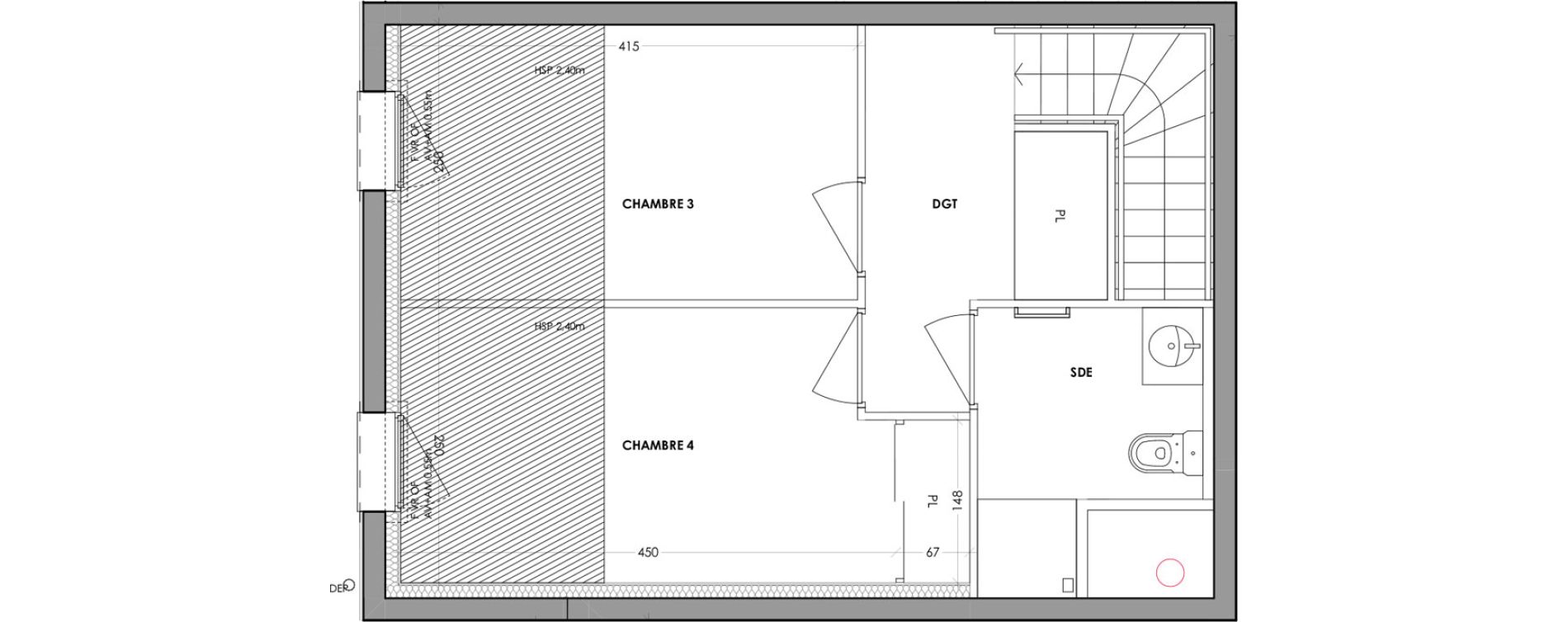 Duplex T5 de 108,05 m2 &agrave; Chantepie Bocage citadin