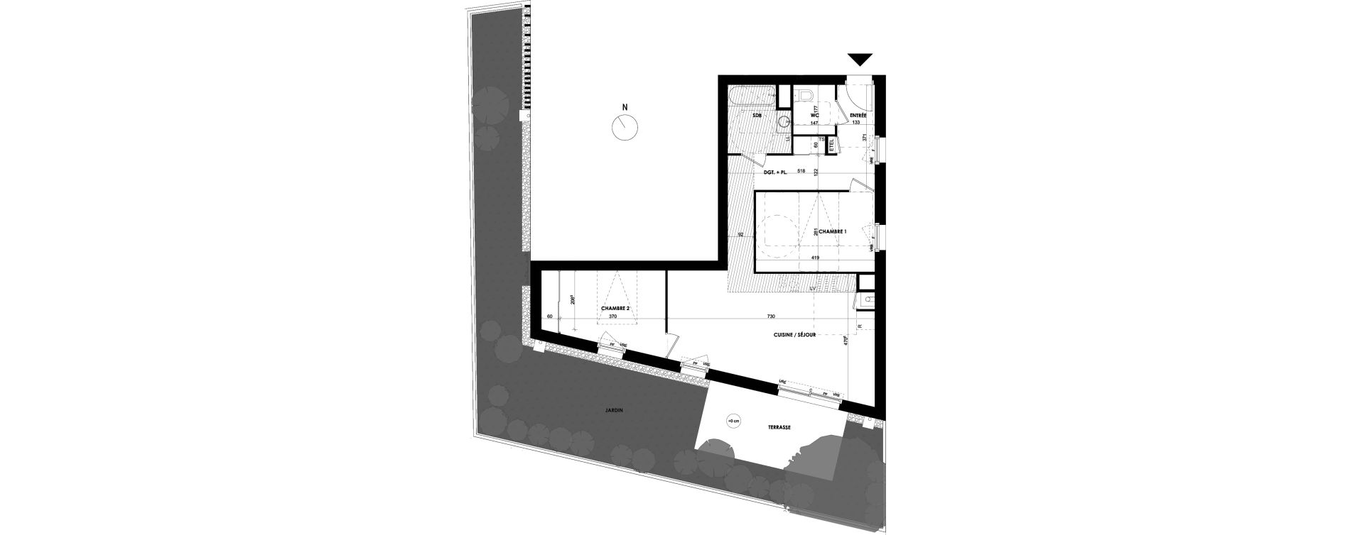 Appartement T3 de 71,20 m2 &agrave; Chevaign&eacute; Centre