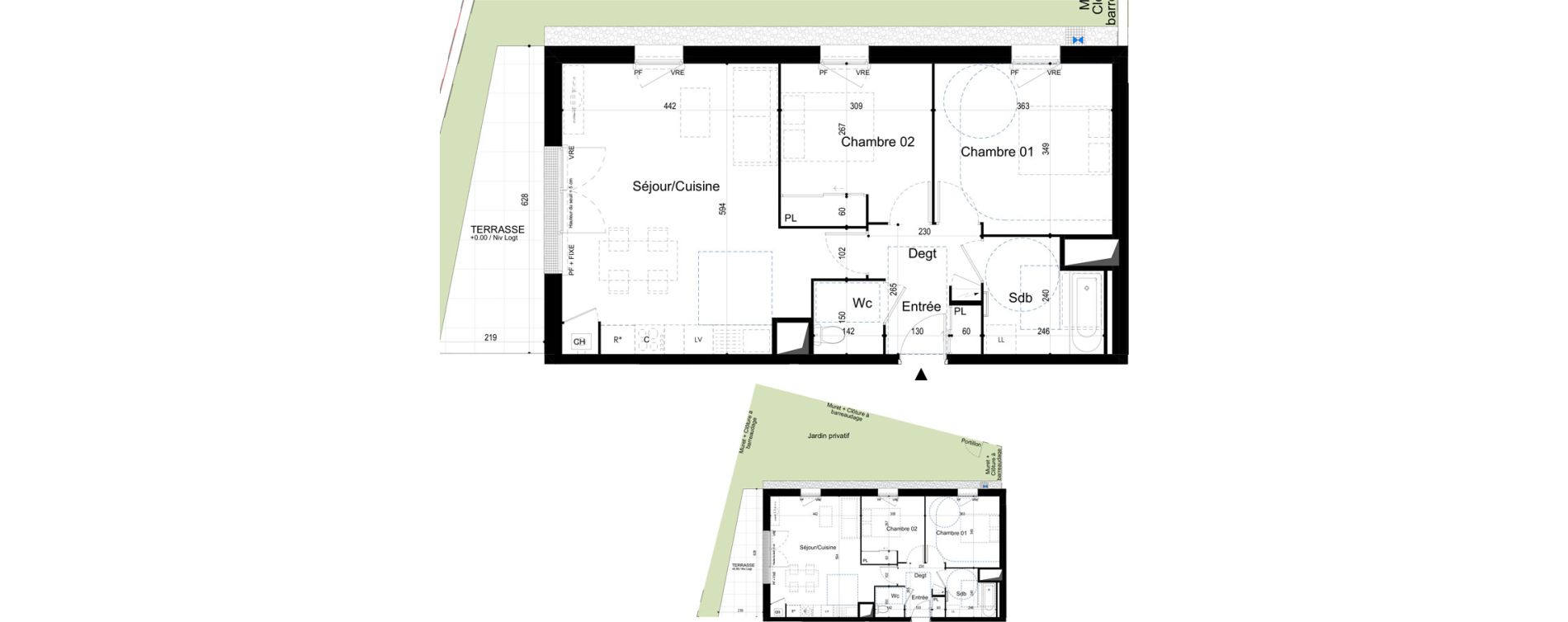 Appartement T3 de 63,75 m2 &agrave; Combourg Centre